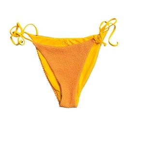 Yellow Bikini Bottom. Sunshine Crinkle. Vera Style. Size Small